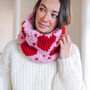 Knit Your Own Valentine Heart Snood Kit, thumbnail 1 of 10