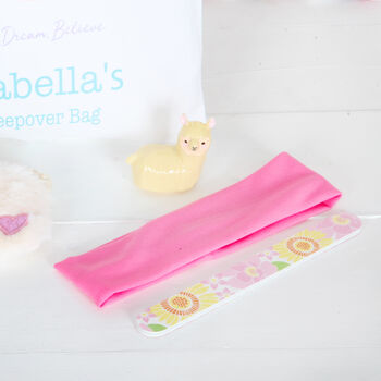 Personalised Llama Sleepover Bag And Accessories, 3 of 4