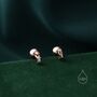 Sterling Silver Extra Tiny Triangle Pyramid Screw Back Earrings, thumbnail 3 of 10