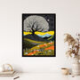 Boho Beauty Folk Style Blossom Tree Wall Art Print, thumbnail 4 of 6