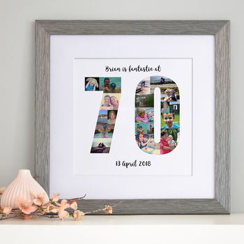 Personalised 70th Birthday Photo Collage, 7 of 8