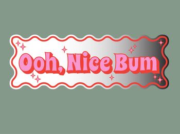 Wavy Edge Nice Bum Mirror Sign, 11 of 11