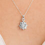 Personalised Sterling Silver November Chrysanthemum Birth Flower Necklace, thumbnail 1 of 9
