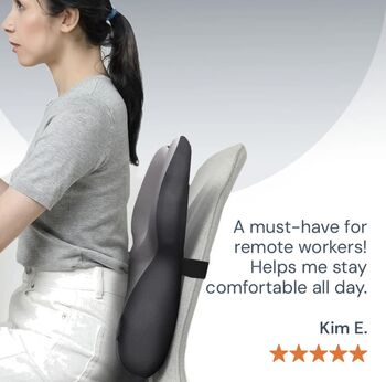 Memory Foam Back Lumber Support Chair Cushion, 5 of 7