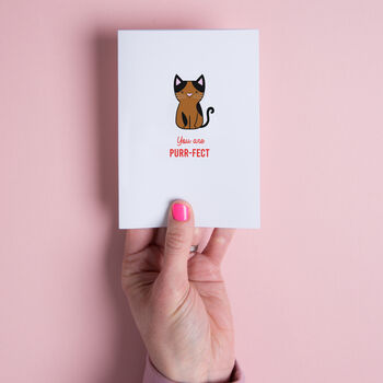 You Are Purr Fect Cat Valentine's Day Card, 4 of 4
