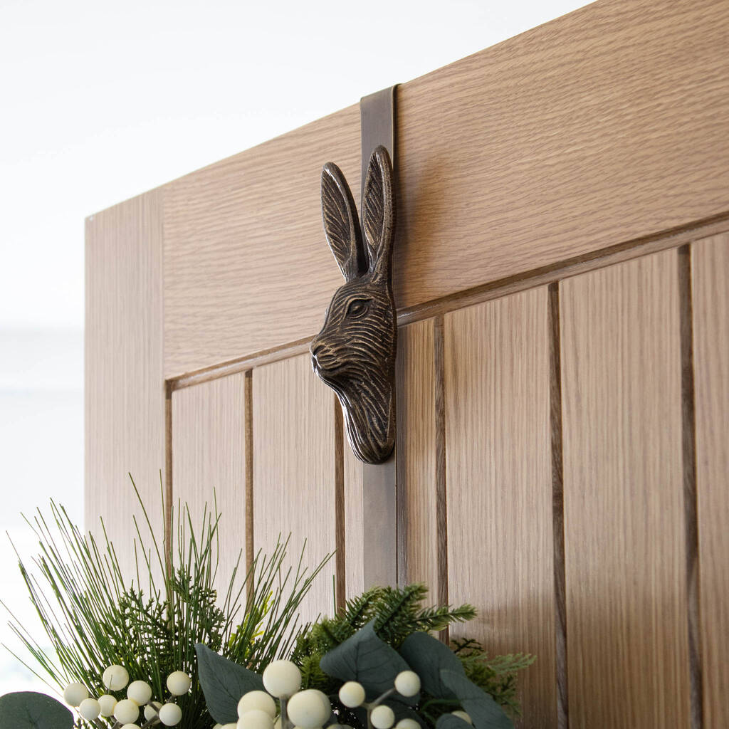 Brass Hare Christmas Wreath Hanger By Marquis & Dawe