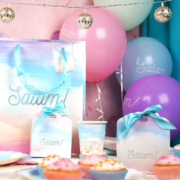 Salam Party Balloons 10pk Pastel And Iridescent, 3 of 3