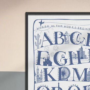 Personalised A To Z Of The World Alphabet Print, 3 of 7