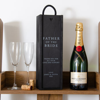 Personalised Father Of The Groom / Bride Black Gift Box, 2 of 7