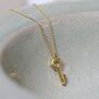 Gold Plated Sterling Silver Key Necklace, thumbnail 1 of 7