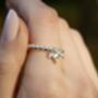 Sterling Silver Ball Bead Ring With Mini Schnauzer, thumbnail 5 of 12