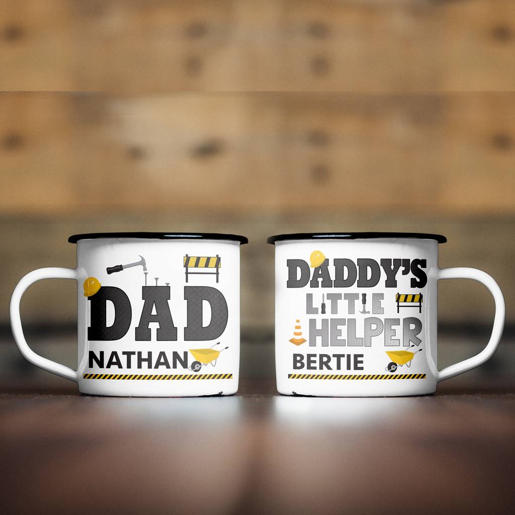 Personalised Dad And Son Matching Mug Set By British and Bespoke