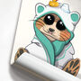 Cute Meerkat Bath Towel, Funny Toilet Art, thumbnail 5 of 9