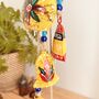 Hand Painted Mustard Yellow Long Hanging Bell Windchime, thumbnail 5 of 9