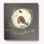 Pack Of Eight Robin Gold Embossed Christmas Cards, thumbnail 3 of 3