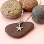 Sterling Silver Mini Starfish Anklet, thumbnail 1 of 12