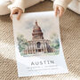 City Landmark Travel Destination Cards For Austin Texas, thumbnail 4 of 7