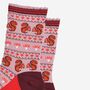 Women's Bamboo Socks Red Squirrel Fair Isle, thumbnail 3 of 5