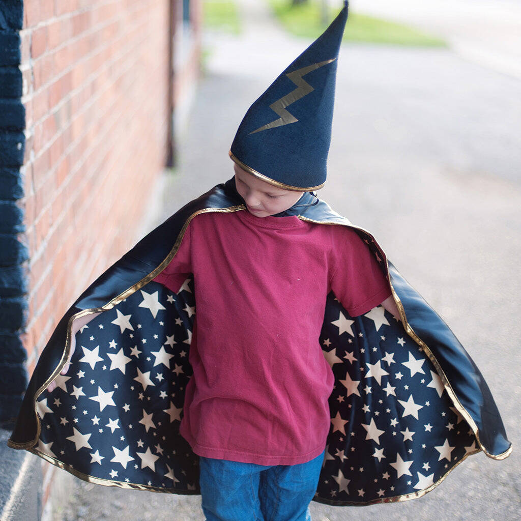 Reversible Wizard Cape And Hat, 1 of 4
