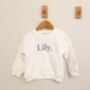 Spring Personalised Bold Name Embroidered Sweatshirt, thumbnail 6 of 10