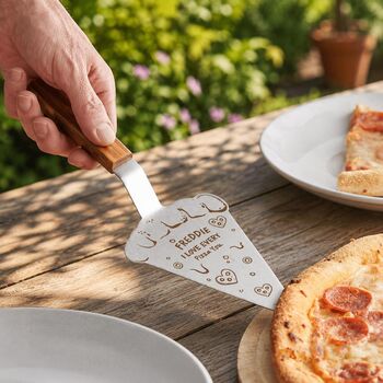 Personalised Couples Pizza Slice Server, 2 of 4