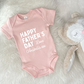 Personalised Happy Father's Day Love… Babygrow, 4 of 8