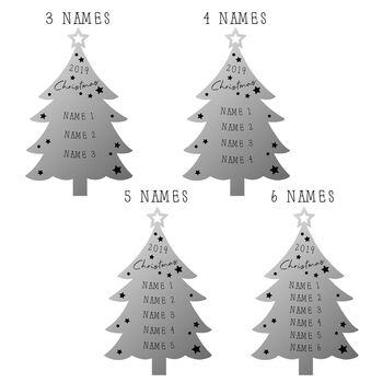 Metallic Family Christmas Tree Bauble, 2 of 4