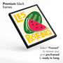 Watermelons Print, Food Illustration Art, thumbnail 5 of 6