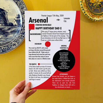 Personalised Classic Match Print Gift For Football Fan, 5 of 7