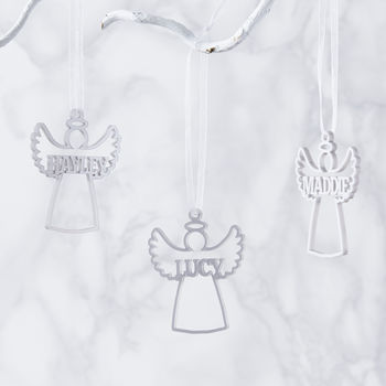 Personalised Angel Christmas Decoration, 3 of 5