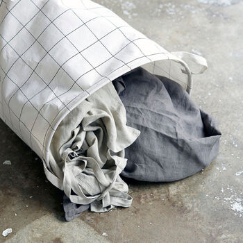 Black And White Squares Laundry Bag, 4 of 4