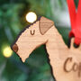 Personalised Lakeland Terrier Wooden Dog Decoration, thumbnail 5 of 5