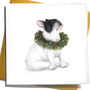 French Bulldog White 'Happy Howlidays' Christmas Card, thumbnail 1 of 4
