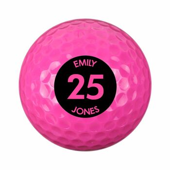 Pink Big Birthday Golf Ball, 3 of 3