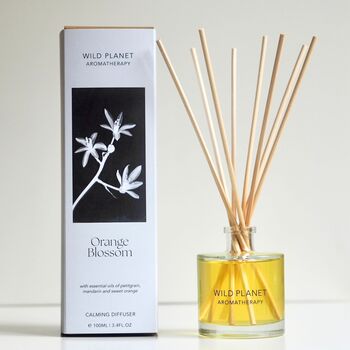 Orange Blossom Luxury Reed Diffuser Natural Aromatherapy Home Fragrance Handmade In Kent, 2 of 5