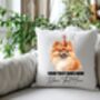 Personalised Pomeranian Birthday Congratulations Party Cushion, thumbnail 2 of 2