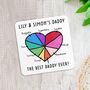Personalised Pie Chart Coaster For Dad, thumbnail 2 of 3