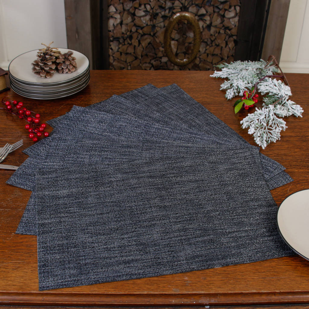 Slate Grey Woven Pvc Platemat By Dibor