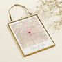 Personalised 2025 Special Place Stitched Heart Map Picture, thumbnail 1 of 4