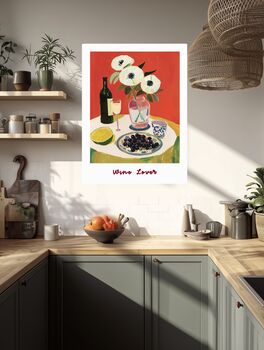 Wine Lover Kitchen Art Print, 6 of 6
