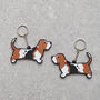 Basset Hound Keyring Personalisation Available, thumbnail 4 of 4