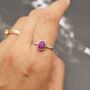 Red Ruby Sterling Silver Ring, thumbnail 8 of 8