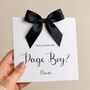 Page Boy Proposal Card, Handmade Bow Proposal Card, Classy Wedding Proposal Card, thumbnail 1 of 5
