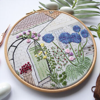Rose Cottage Embroidery Kit, 4 of 6