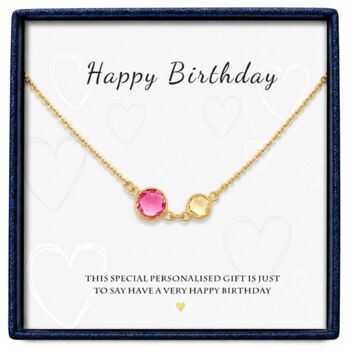 Personalised Create Your Own Mother And Daughter Birthstones Necklace, 6 of 12