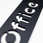 Black Acrylic Office Wall Door Sign Plaque, thumbnail 9 of 10