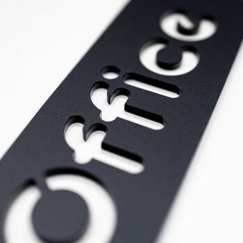 Black Acrylic Office Wall Door Sign Plaque, 9 of 10