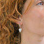 Silver Plated Heart And Hoop Earrings, thumbnail 1 of 7