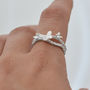 Sterling Silver Butterfly And Twig Ring, thumbnail 3 of 4