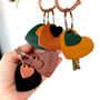 Personalised Leather Heart Keyring, thumbnail 3 of 9
